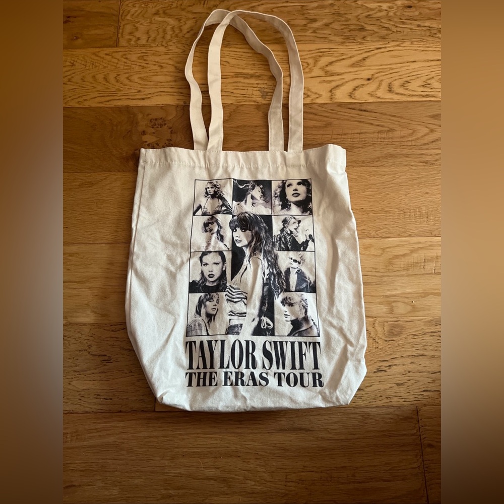 Taylor Swift Cream Tote with Tour Design